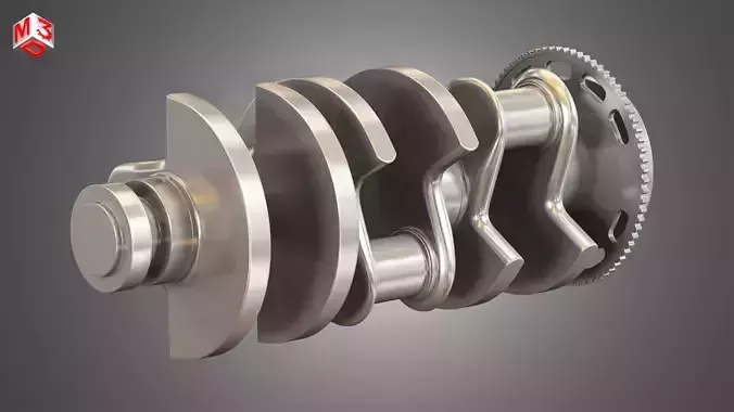 Crankshaft - 3D Model engine 3D model