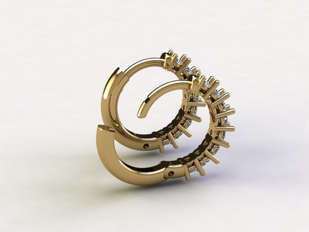 Huggies with stones 3D print model_2