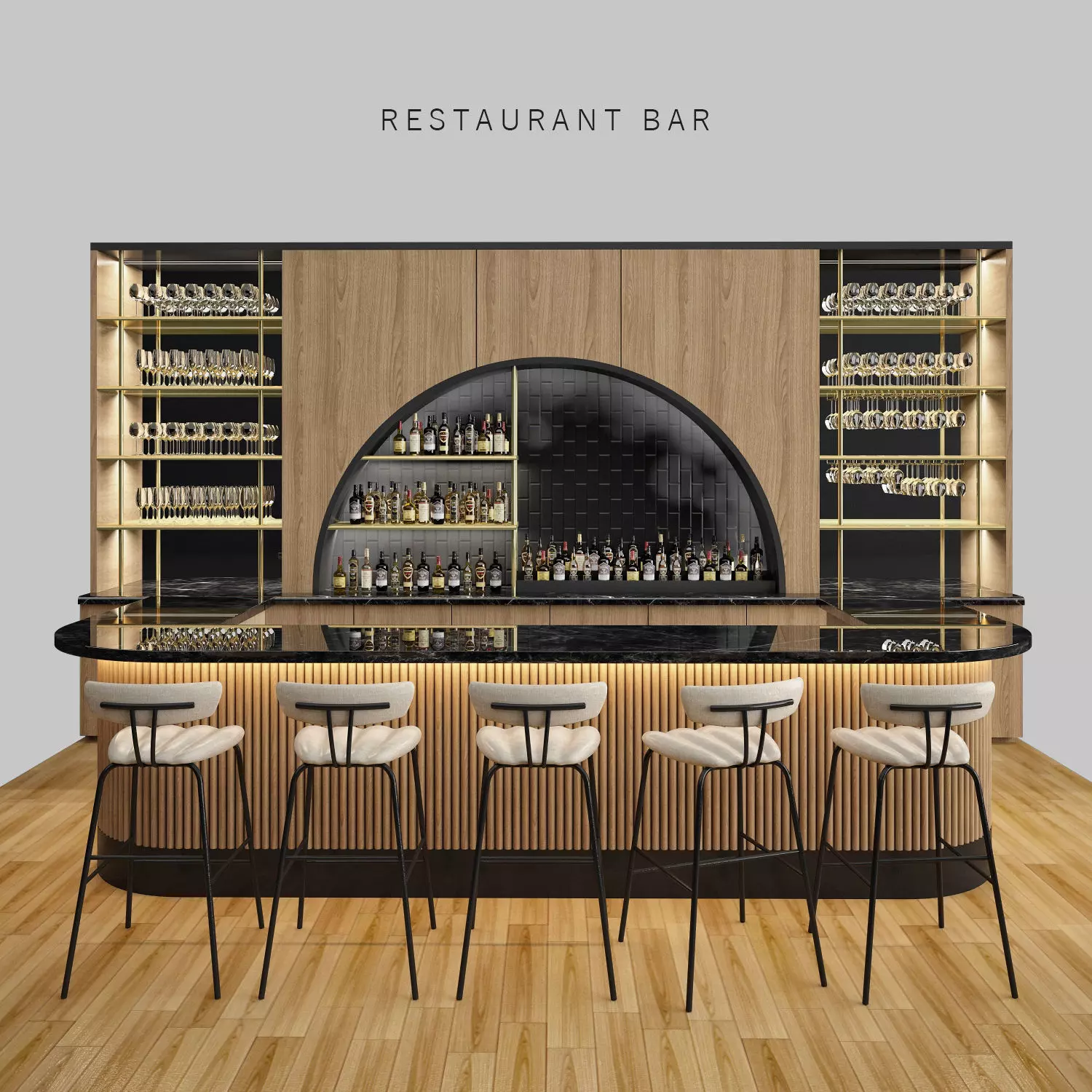 Restaurant bar 5 3D model_0