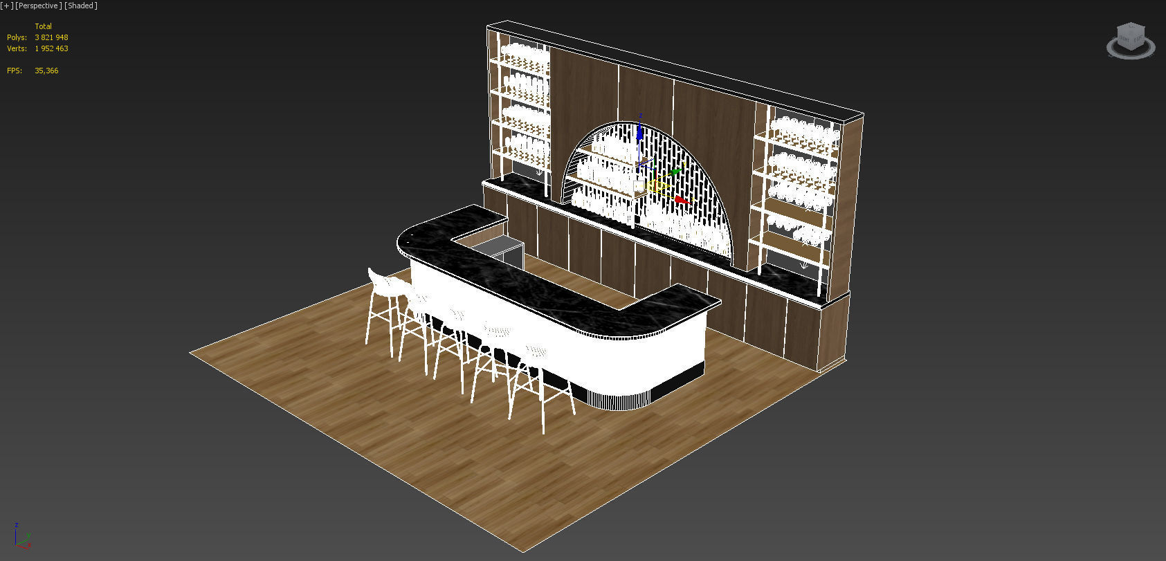 Restaurant bar 5 3D model_3
