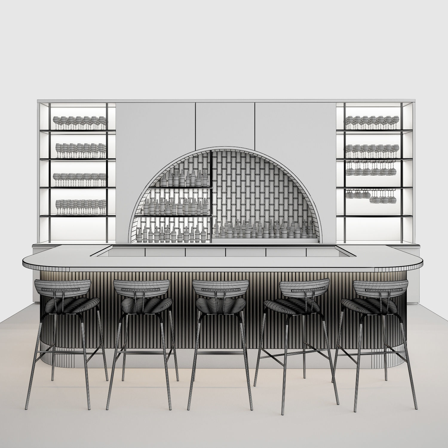 Restaurant bar 5 3D model_1