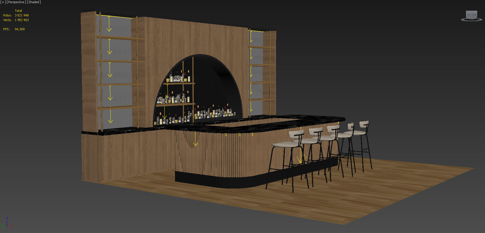 Restaurant bar 5 3D model_4