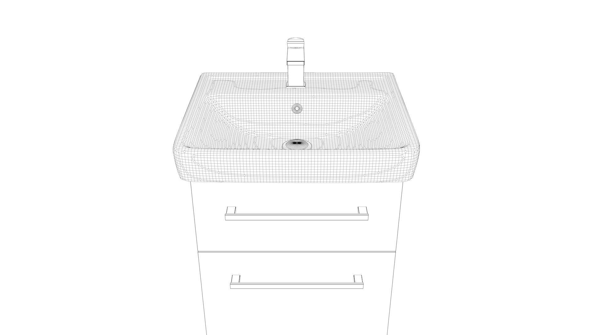 Bathroom Furniture set 01 3D model_16