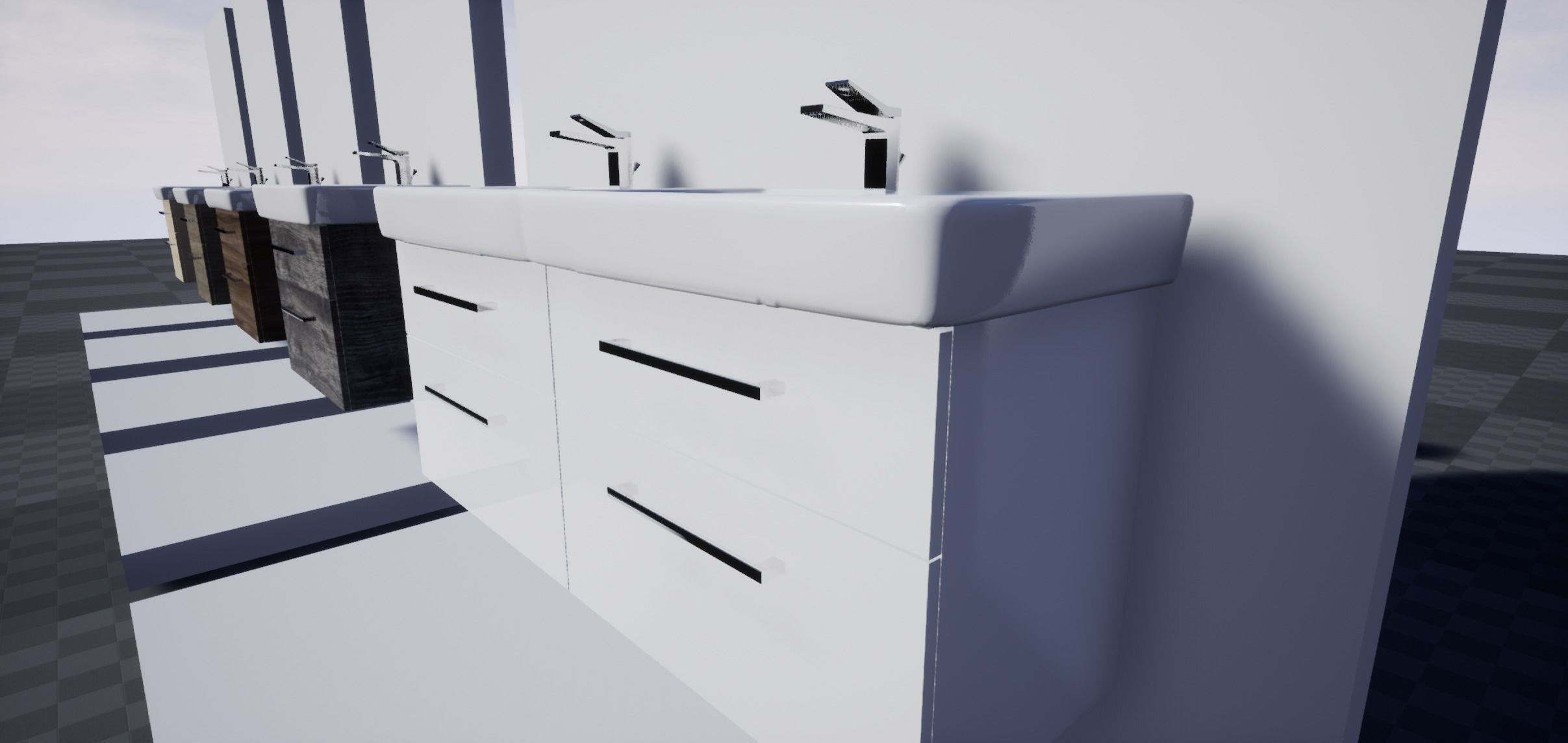 Bathroom Furniture set 01 3D model_9