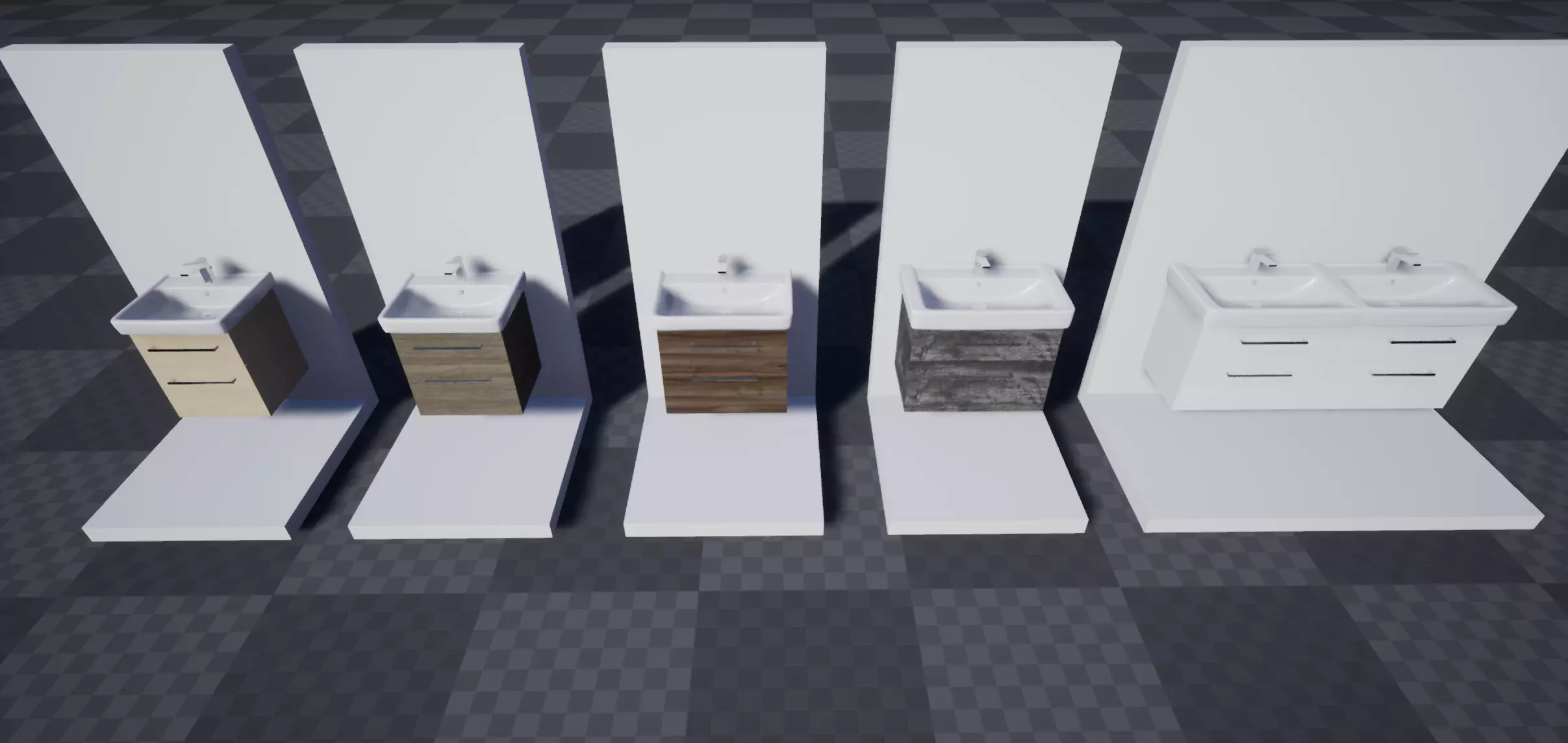 Bathroom Furniture set 01 3D model_0