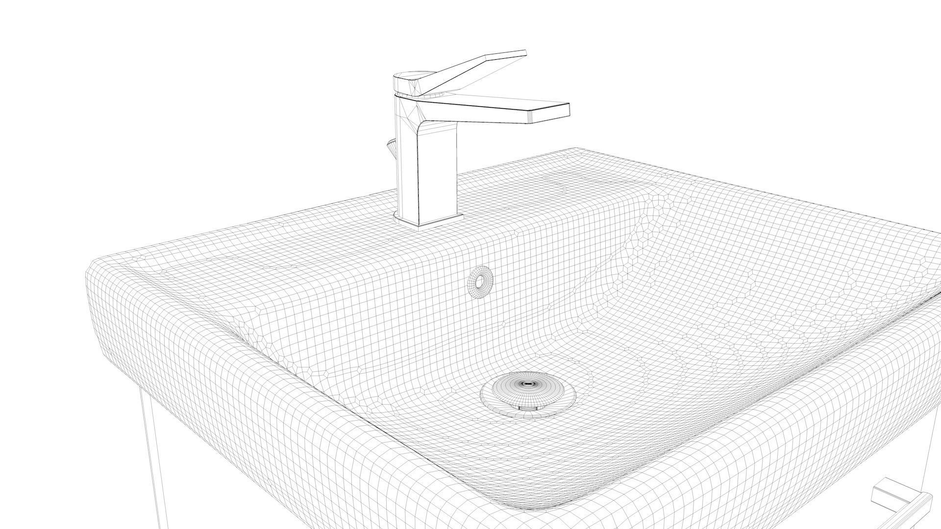 Bathroom Furniture set 01 3D model_18