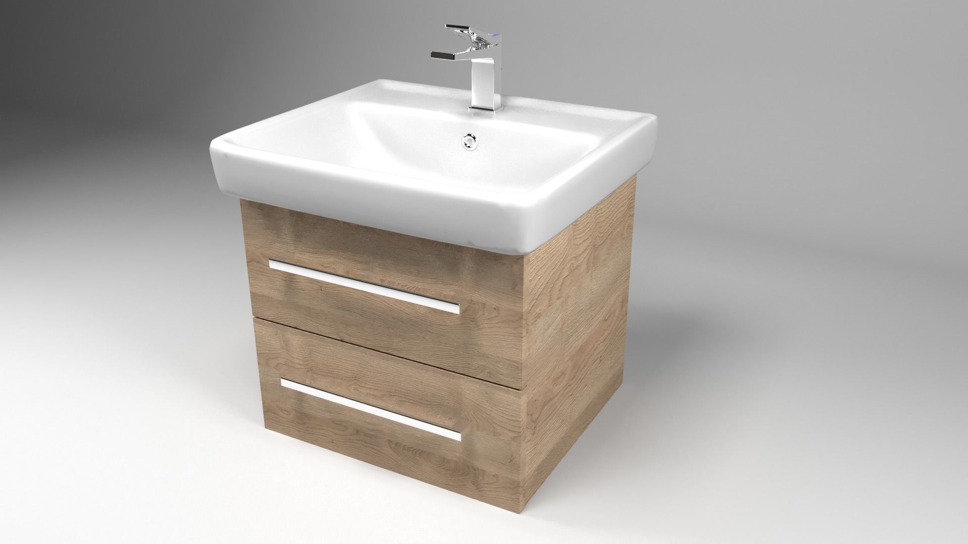 Bathroom Furniture set 01 3D model_1