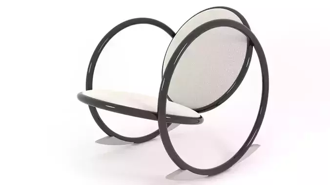 Round Rocking Chair - 3ds Max