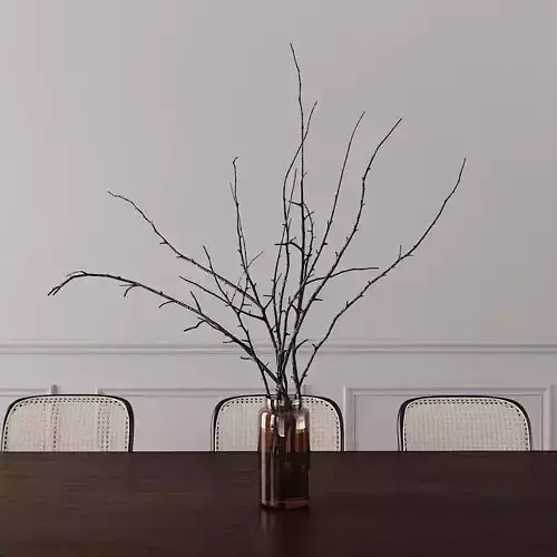 Branches in a vase 3D model
