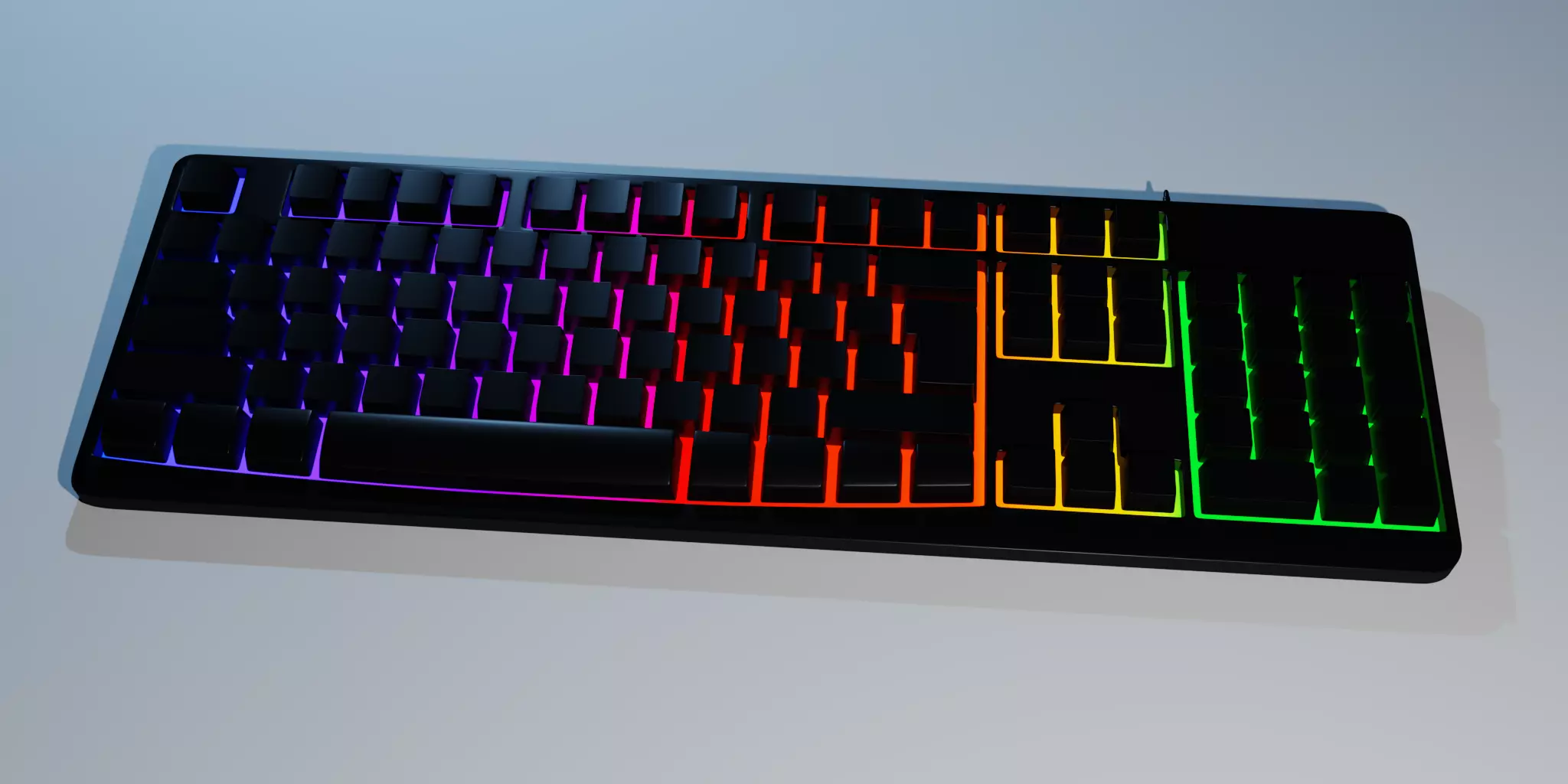 Keyboard colorful 3D model_0