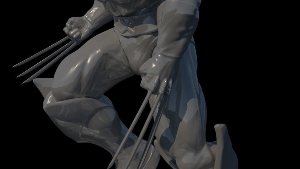 Marvels Wolverine Statue 3D Printable 3D print model_7