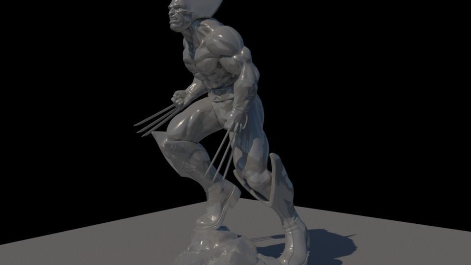 Marvels Wolverine Statue 3D Printable 3D print model_1