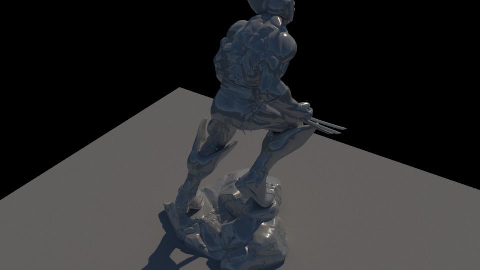 Marvels Wolverine Statue 3D Printable 3D print model_2
