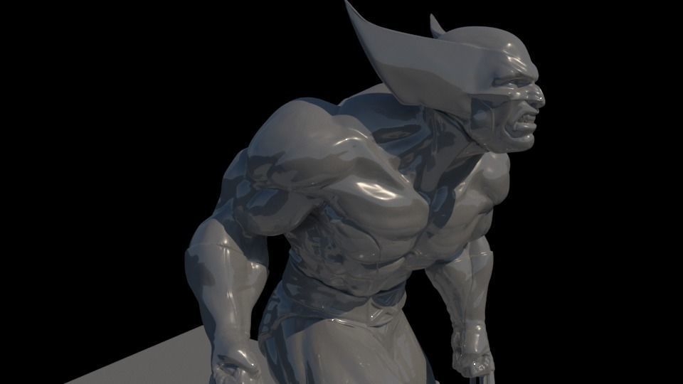 Marvels Wolverine Statue 3D Printable 3D print model_4