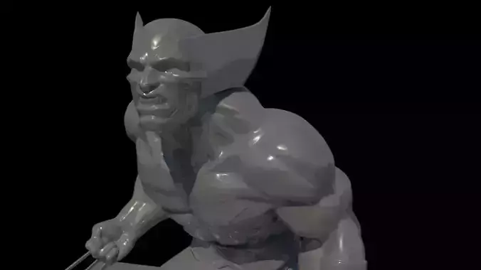 Marvels Wolverine Statue 3D Printable