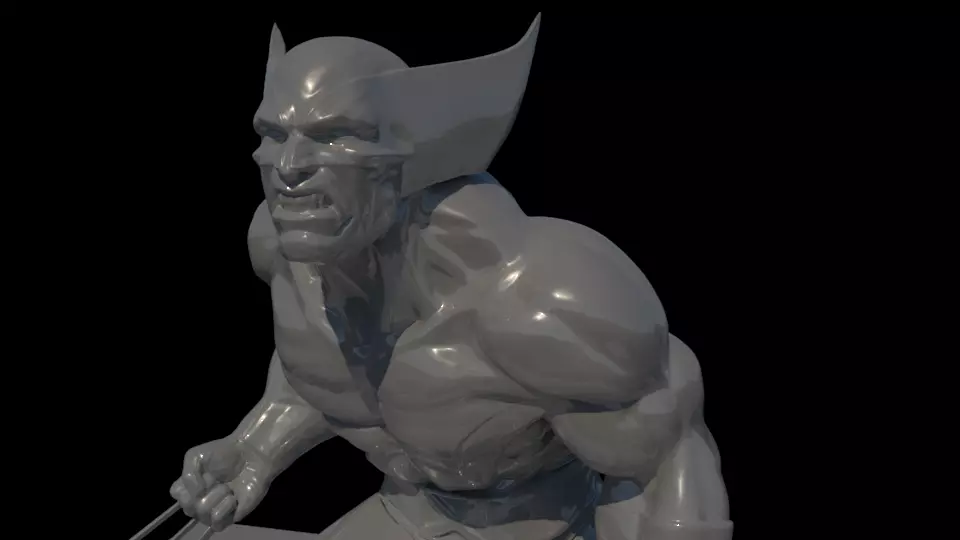 Marvels Wolverine Statue 3D Printable 3D print model_0