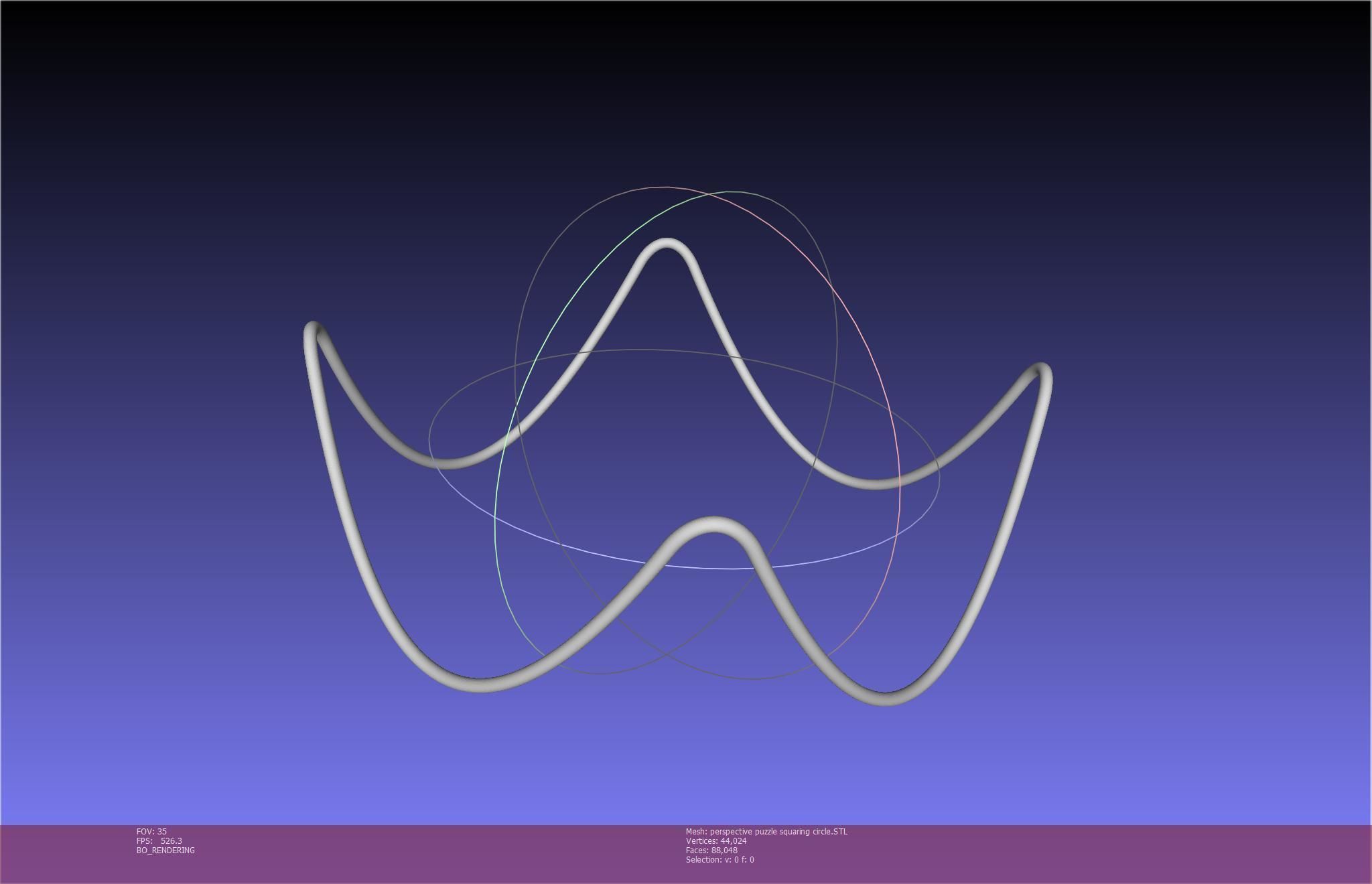 3D-Printable Perspective Puzzle - Squaring Circle 3D print model_40