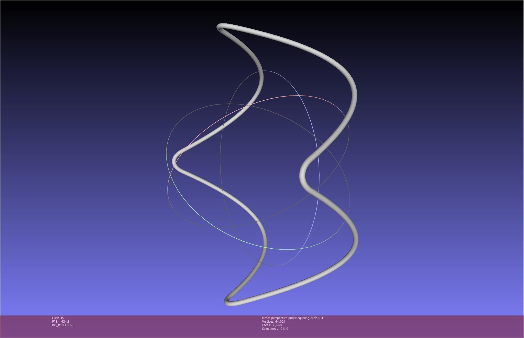 3D-Printable Perspective Puzzle - Squaring Circle 3D print model_32