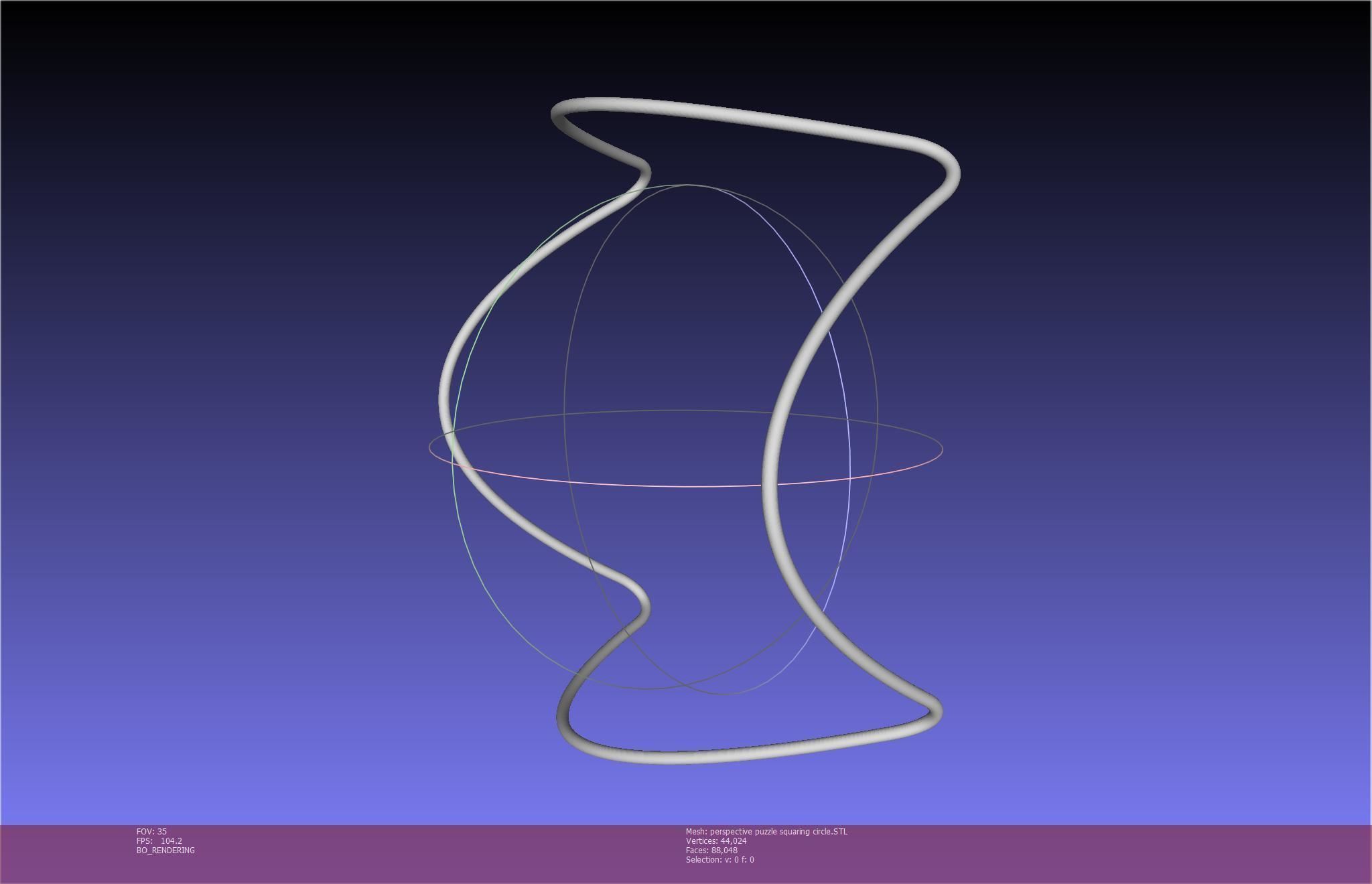 3D-Printable Perspective Puzzle - Squaring Circle 3D print model_9