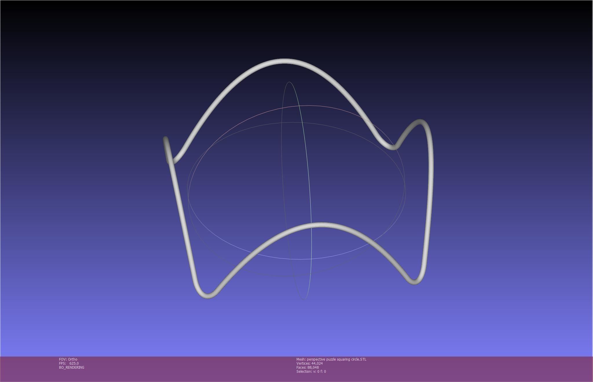 3D-Printable Perspective Puzzle - Squaring Circle 3D print model_76