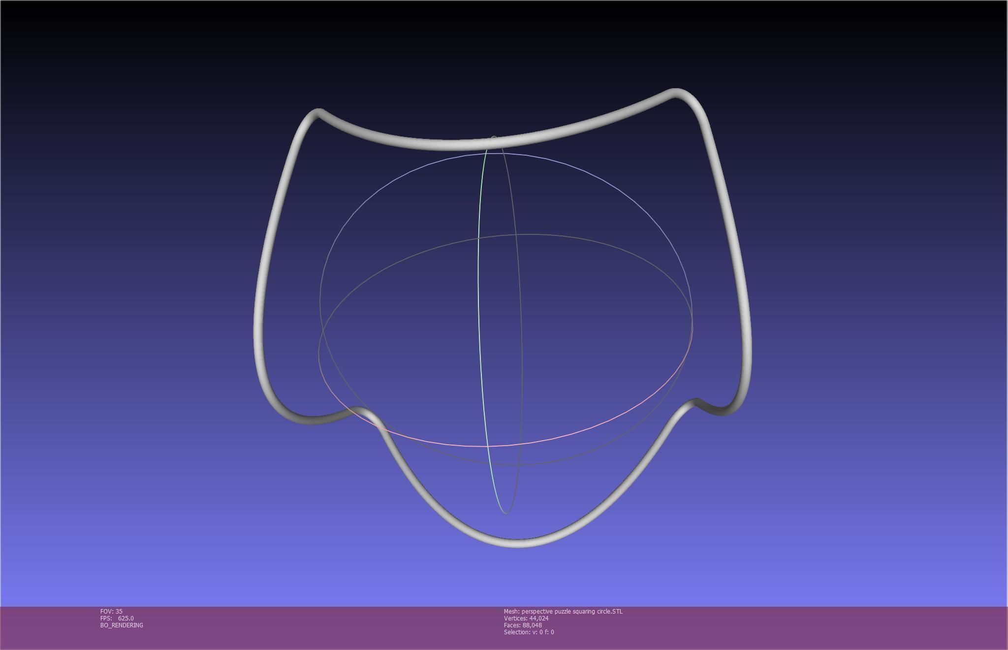 3D-Printable Perspective Puzzle - Squaring Circle 3D print model_44
