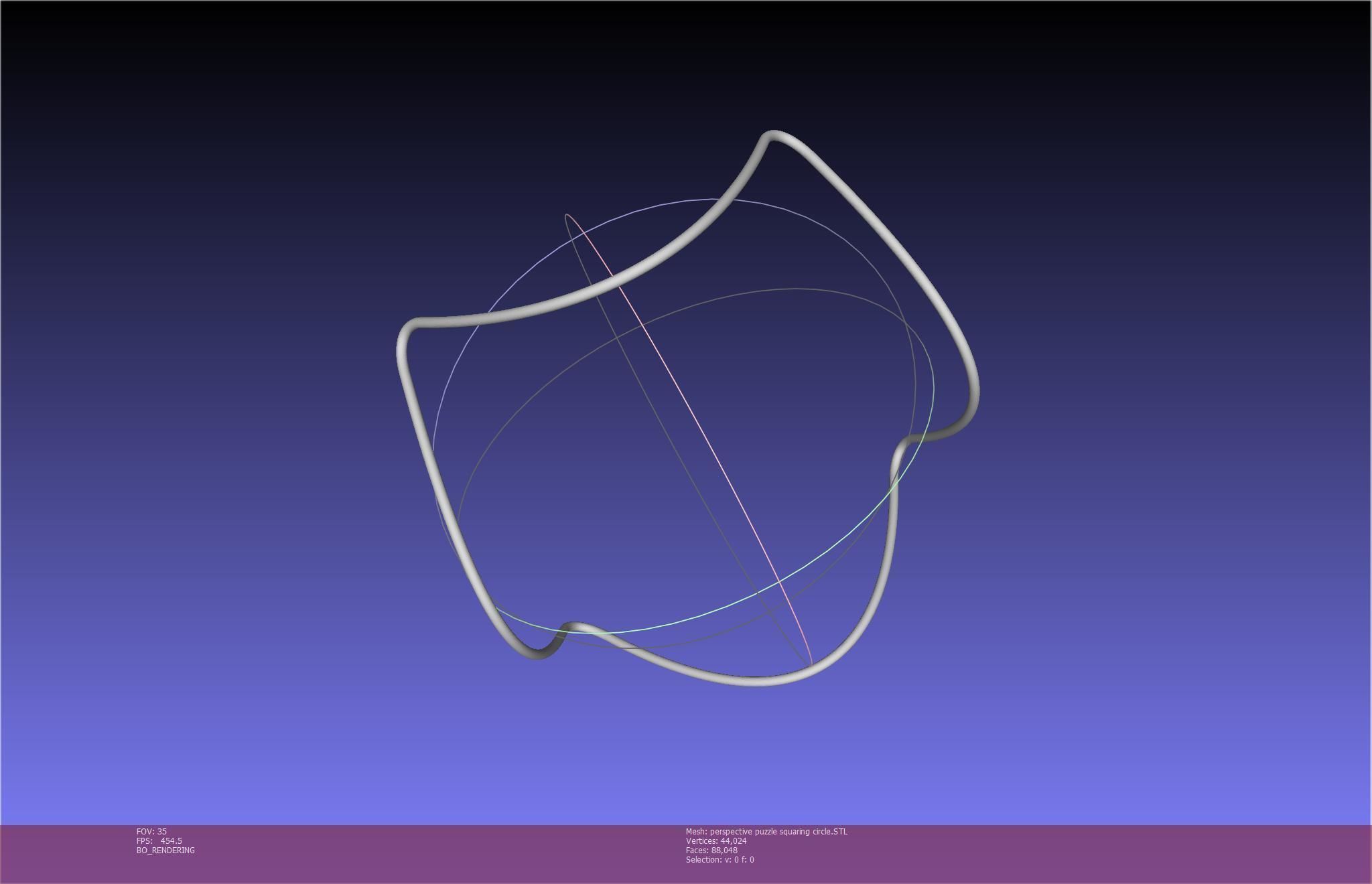 3D-Printable Perspective Puzzle - Squaring Circle 3D print model_85