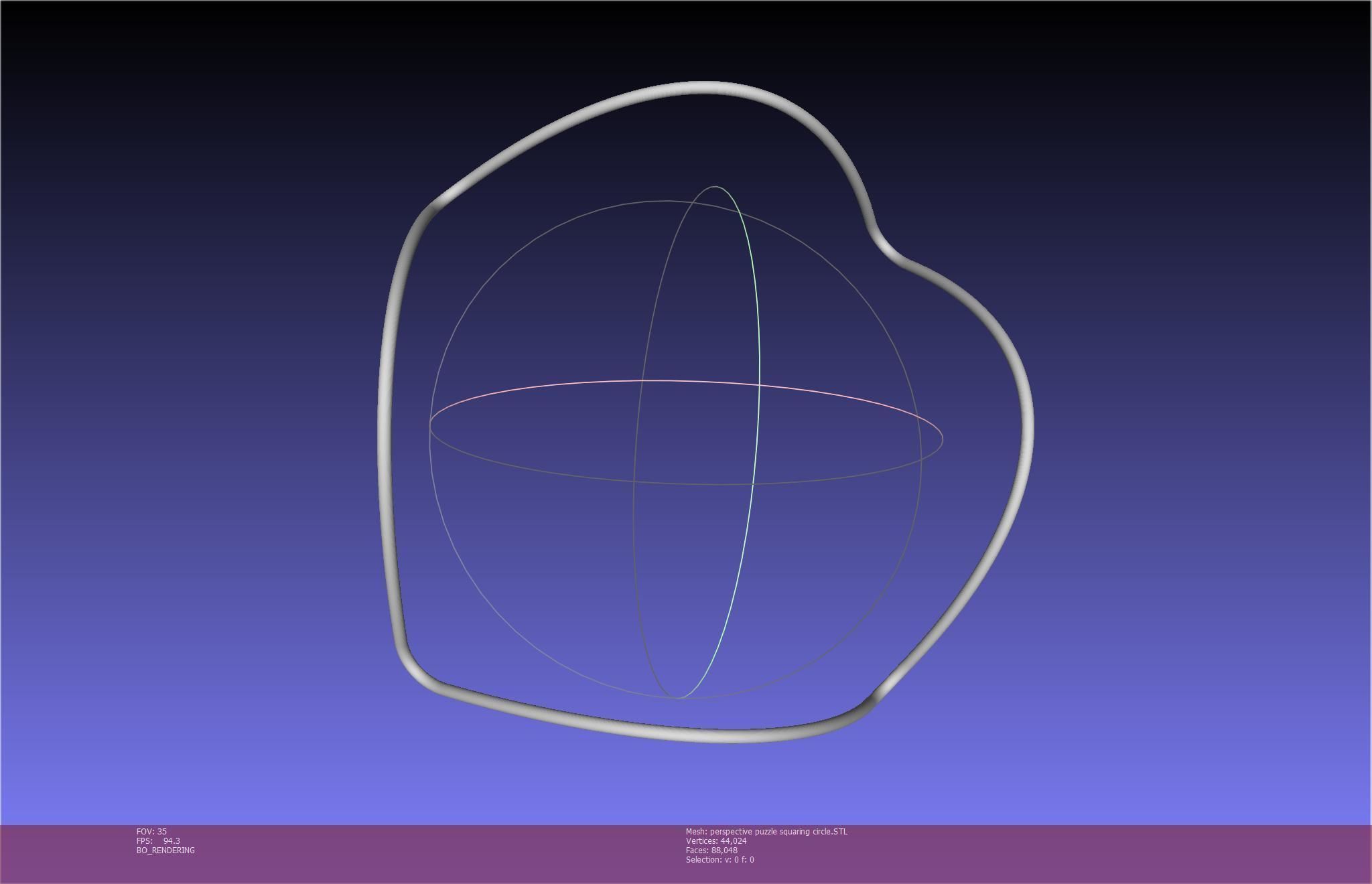 3D-Printable Perspective Puzzle - Squaring Circle 3D print model_13