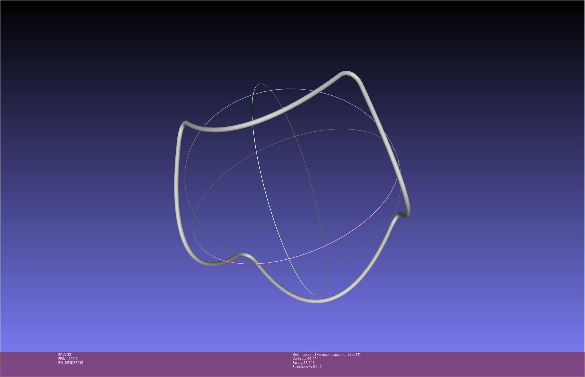 3D-Printable Perspective Puzzle - Squaring Circle 3D print model_84