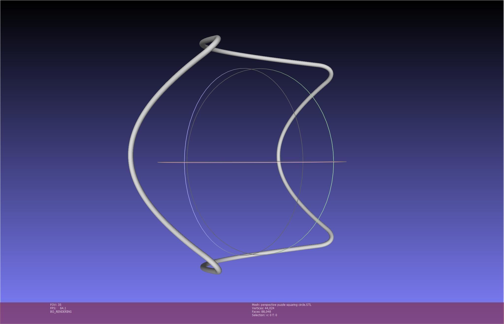 3D-Printable Perspective Puzzle - Squaring Circle 3D print model_6