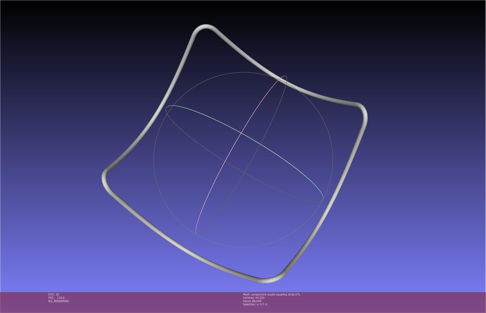 3D-Printable Perspective Puzzle - Squaring Circle 3D print model_20