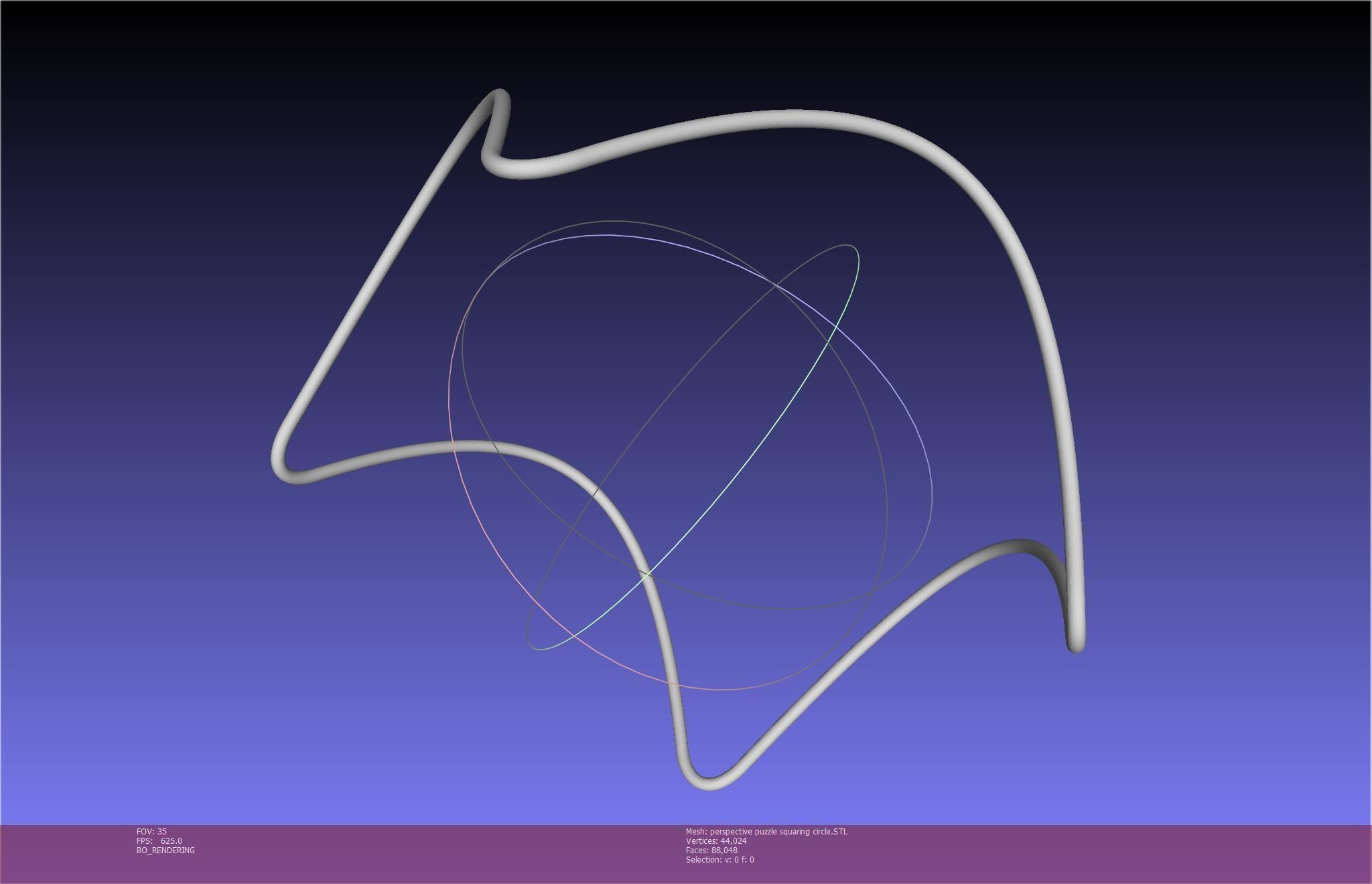 3D-Printable Perspective Puzzle - Squaring Circle 3D print model_57