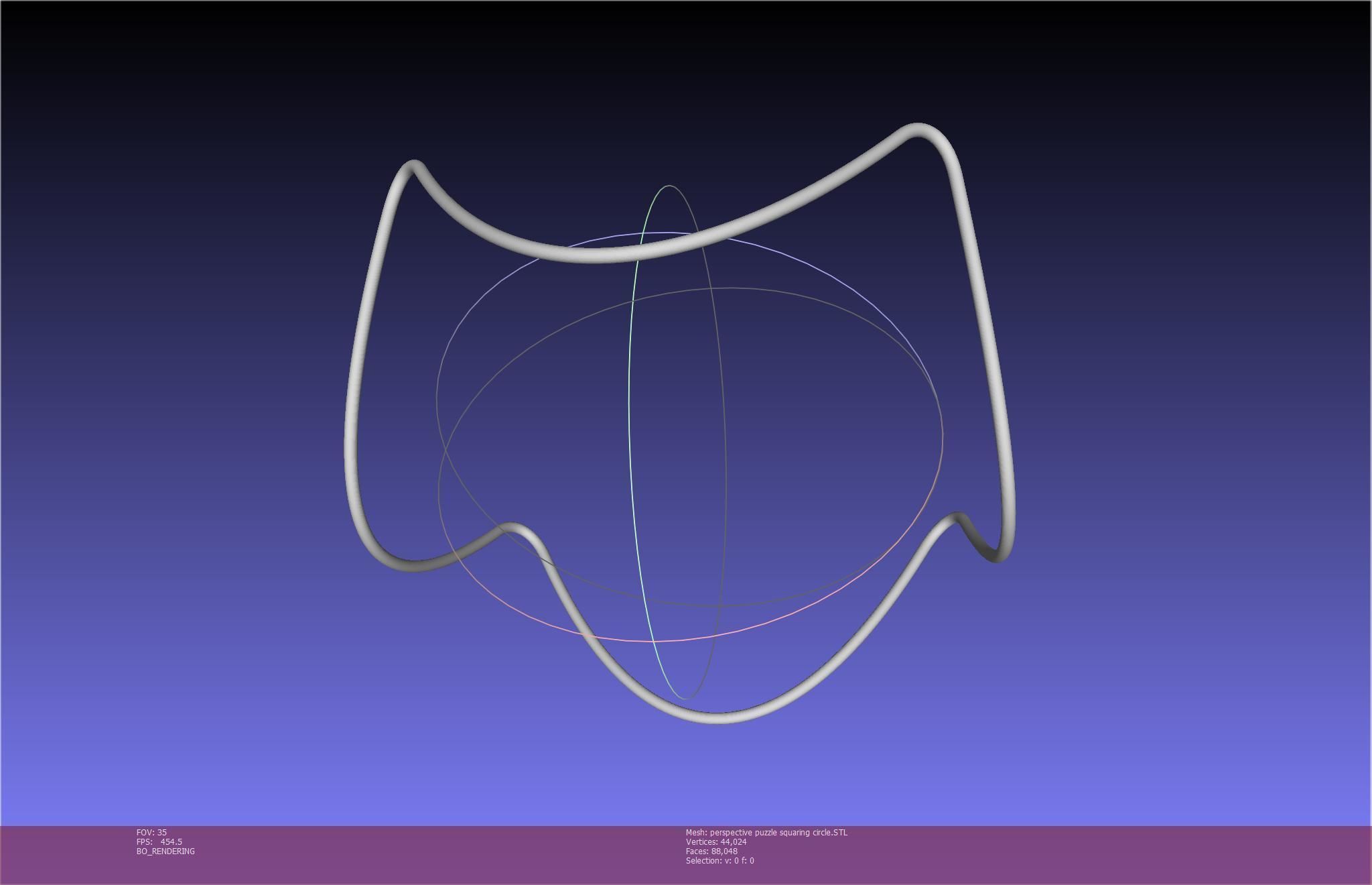 3D-Printable Perspective Puzzle - Squaring Circle 3D print model_39