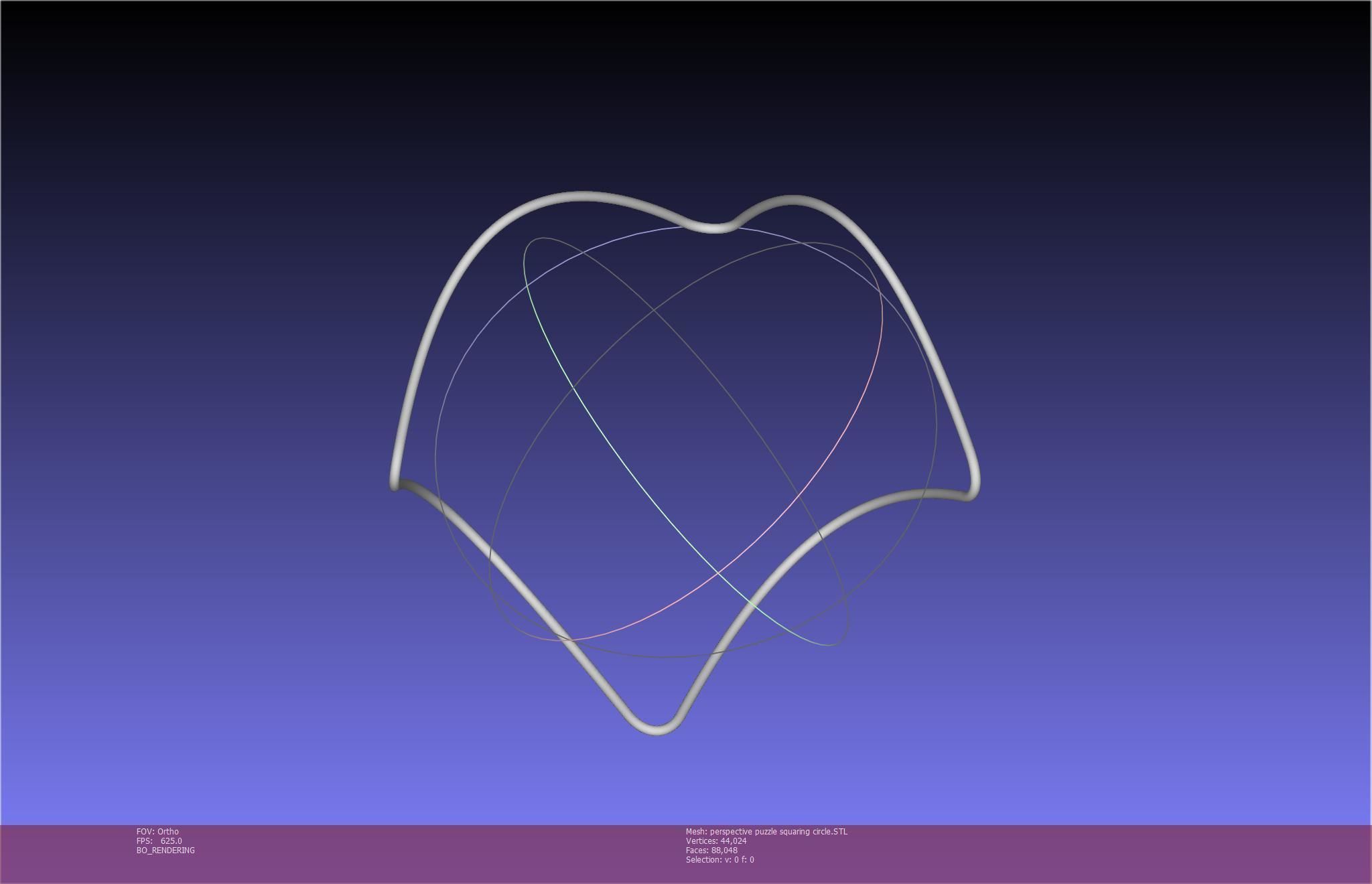 3D-Printable Perspective Puzzle - Squaring Circle 3D print model_62