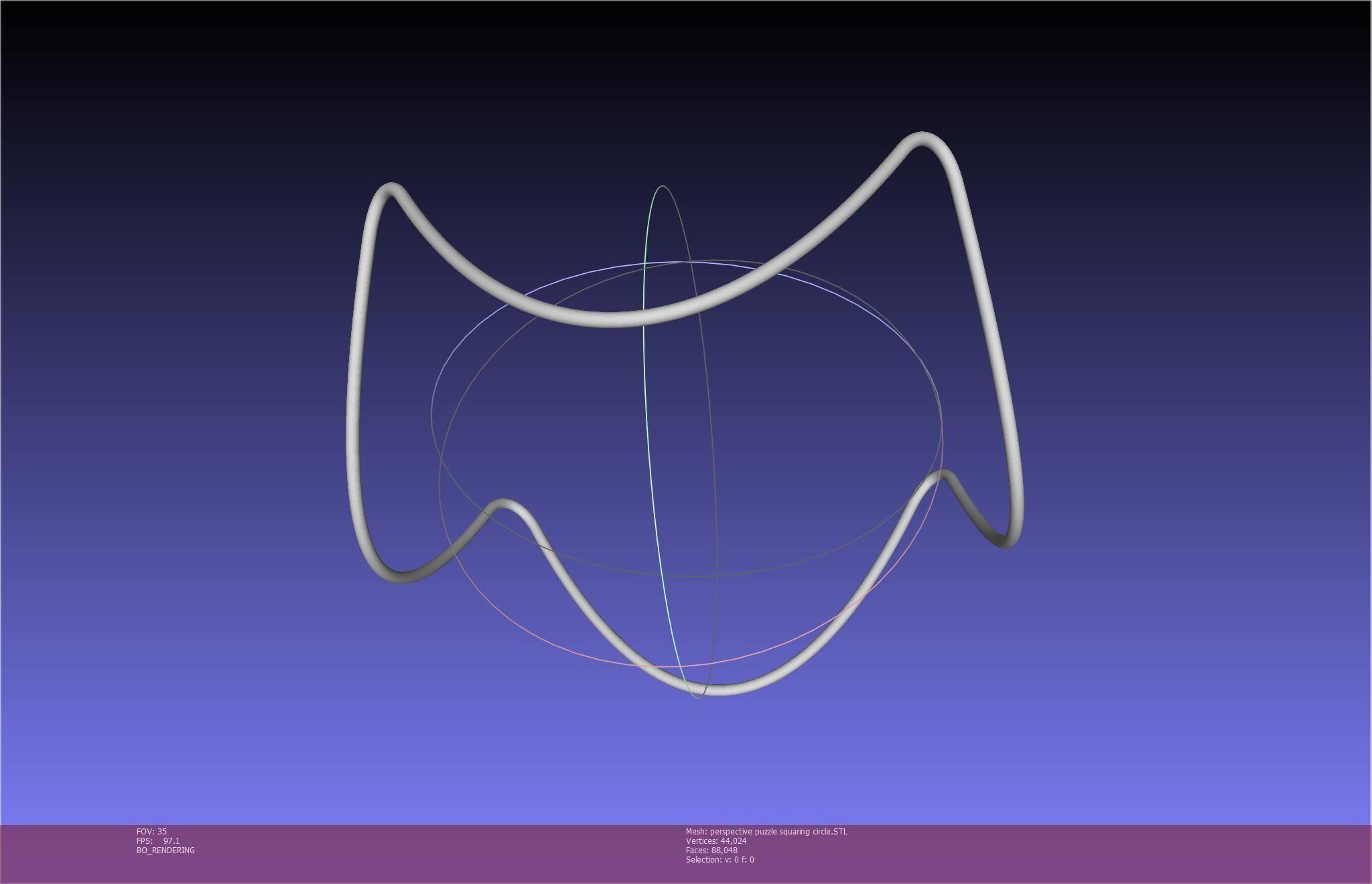3D-Printable Perspective Puzzle - Squaring Circle 3D print model_28