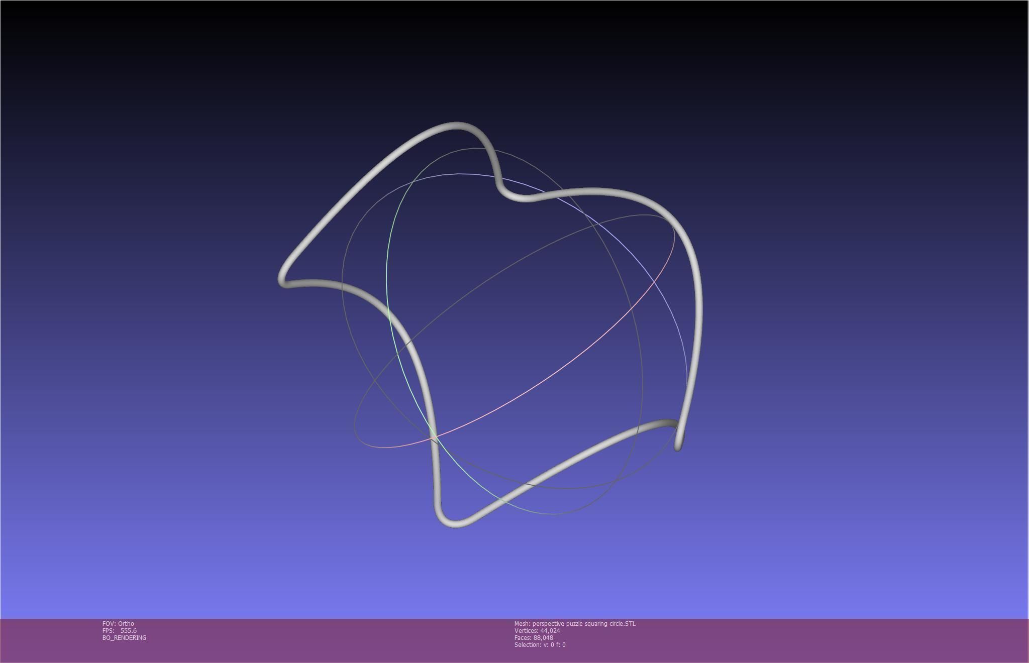 3D-Printable Perspective Puzzle - Squaring Circle 3D print model_70