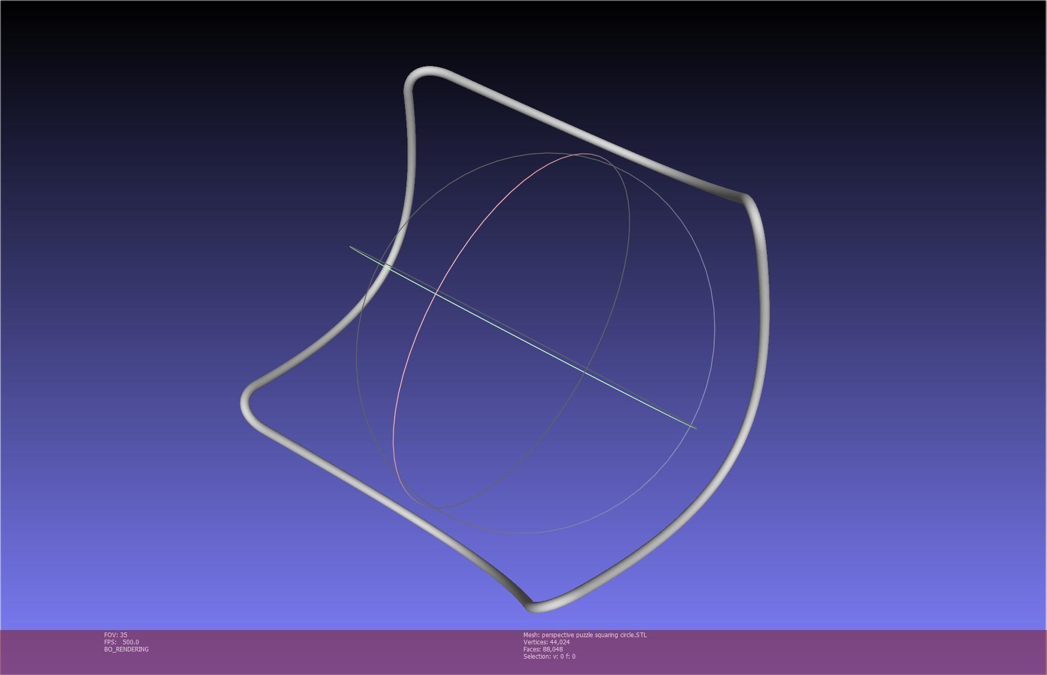 3D-Printable Perspective Puzzle - Squaring Circle 3D print model_42