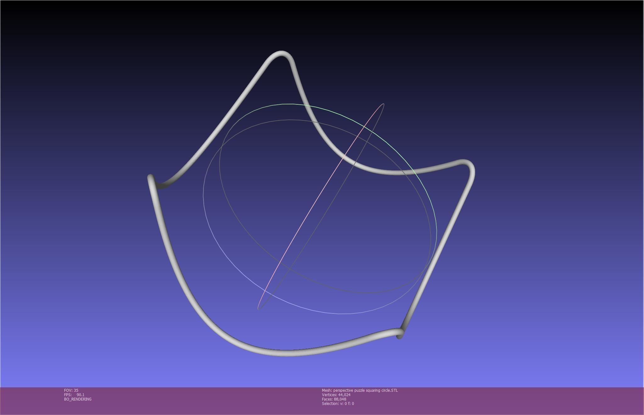 3D-Printable Perspective Puzzle - Squaring Circle 3D print model_22