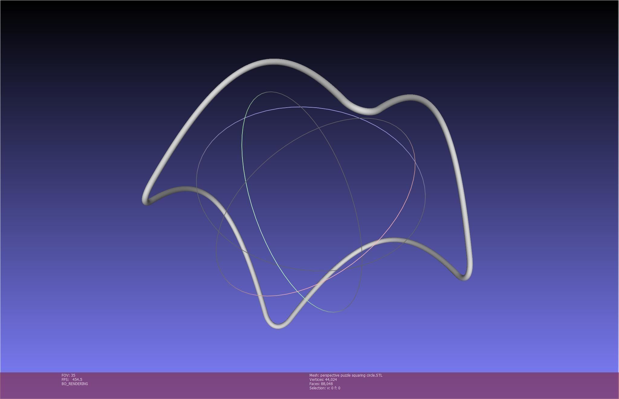 3D-Printable Perspective Puzzle - Squaring Circle 3D print model_37