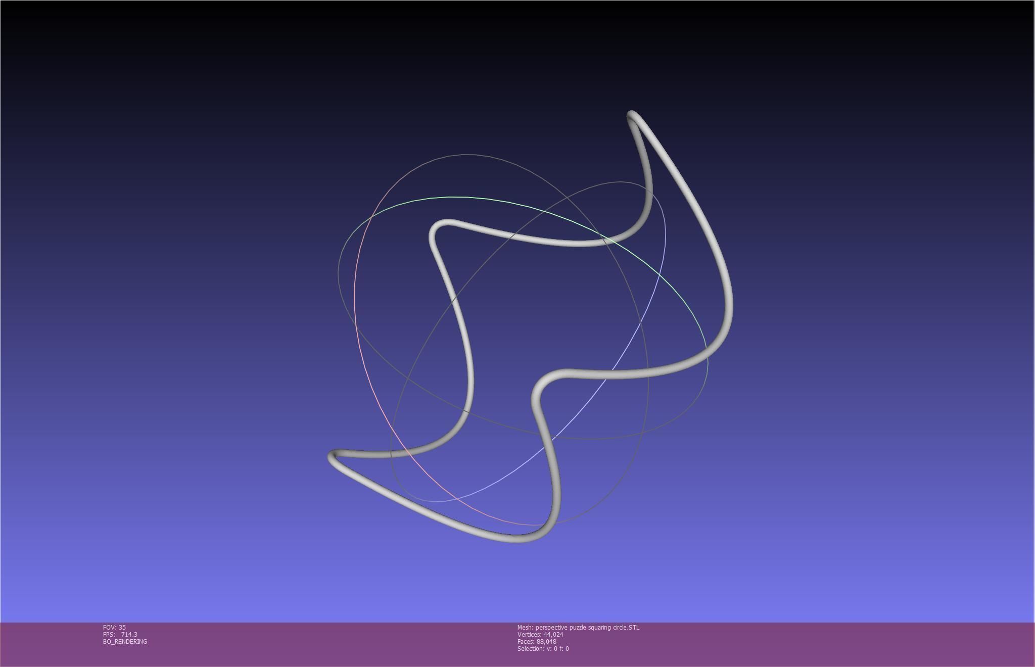 3D-Printable Perspective Puzzle - Squaring Circle 3D print model_82