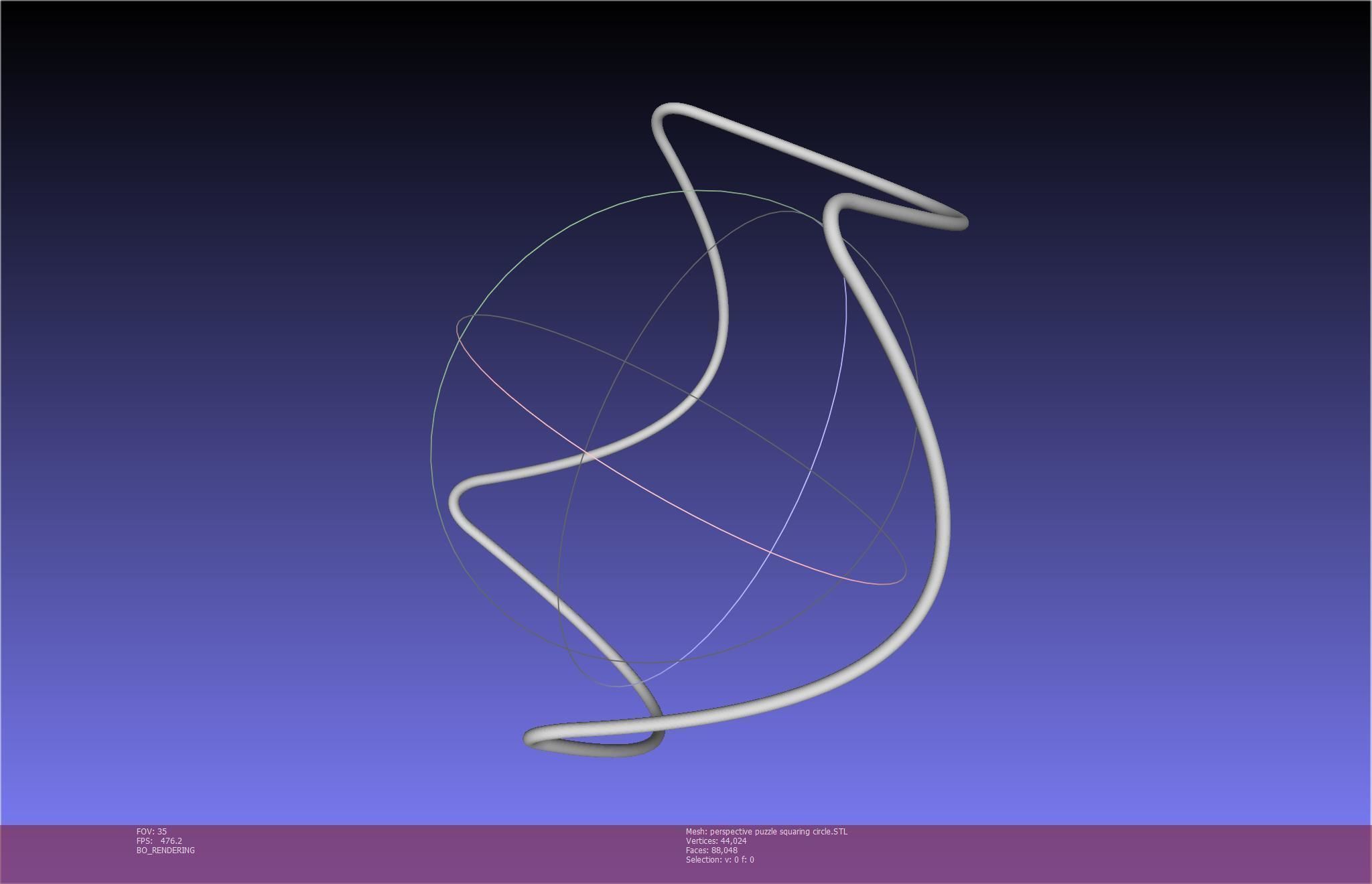 3D-Printable Perspective Puzzle - Squaring Circle 3D print model_33