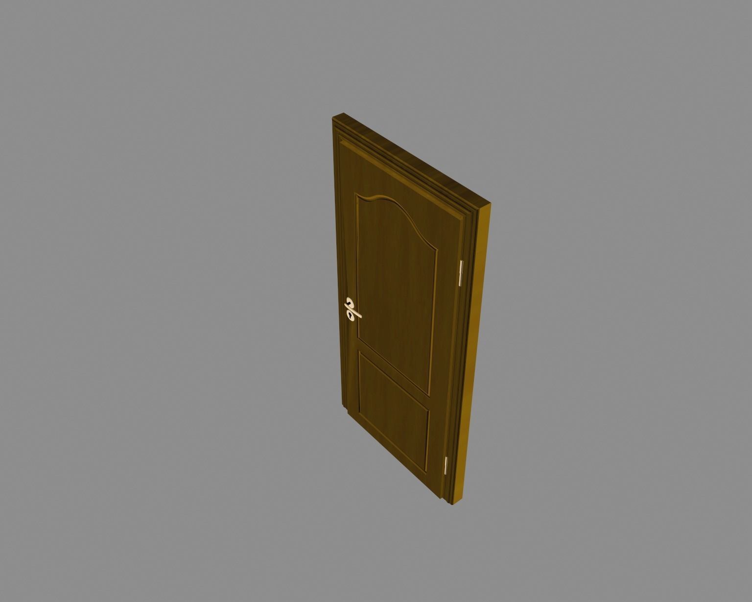 Mahogany inside door Free 3D model_1
