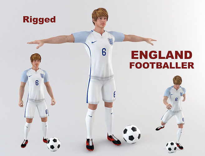 England footballer 3D model
