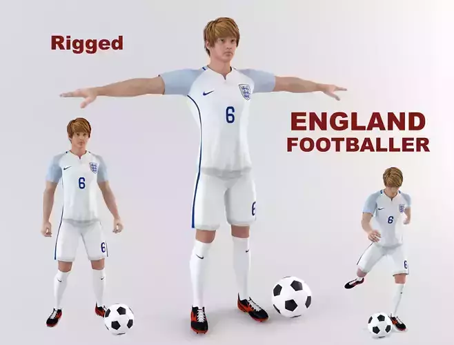 England footballer 3D model