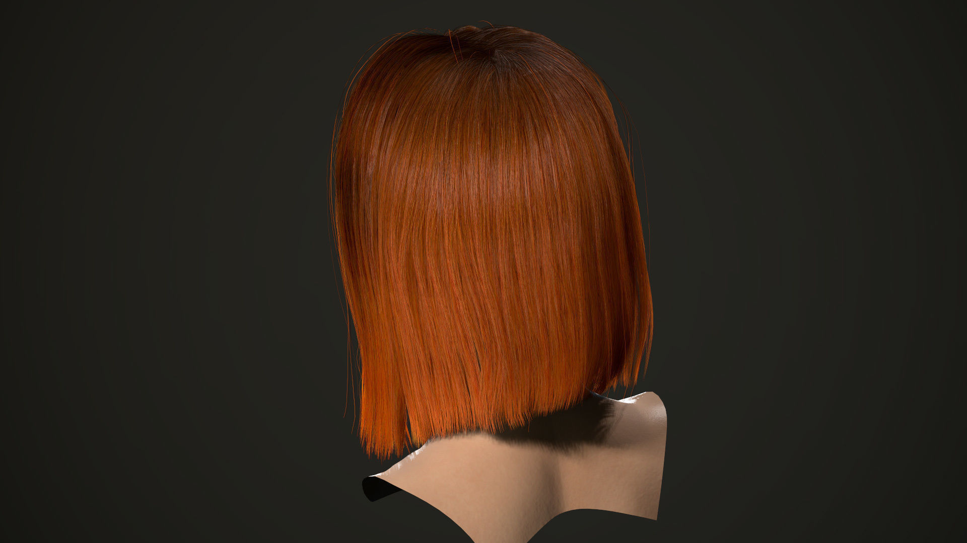 PBR realtime stylized hair for Abella plus UE4 project Low-poly 3D model_6