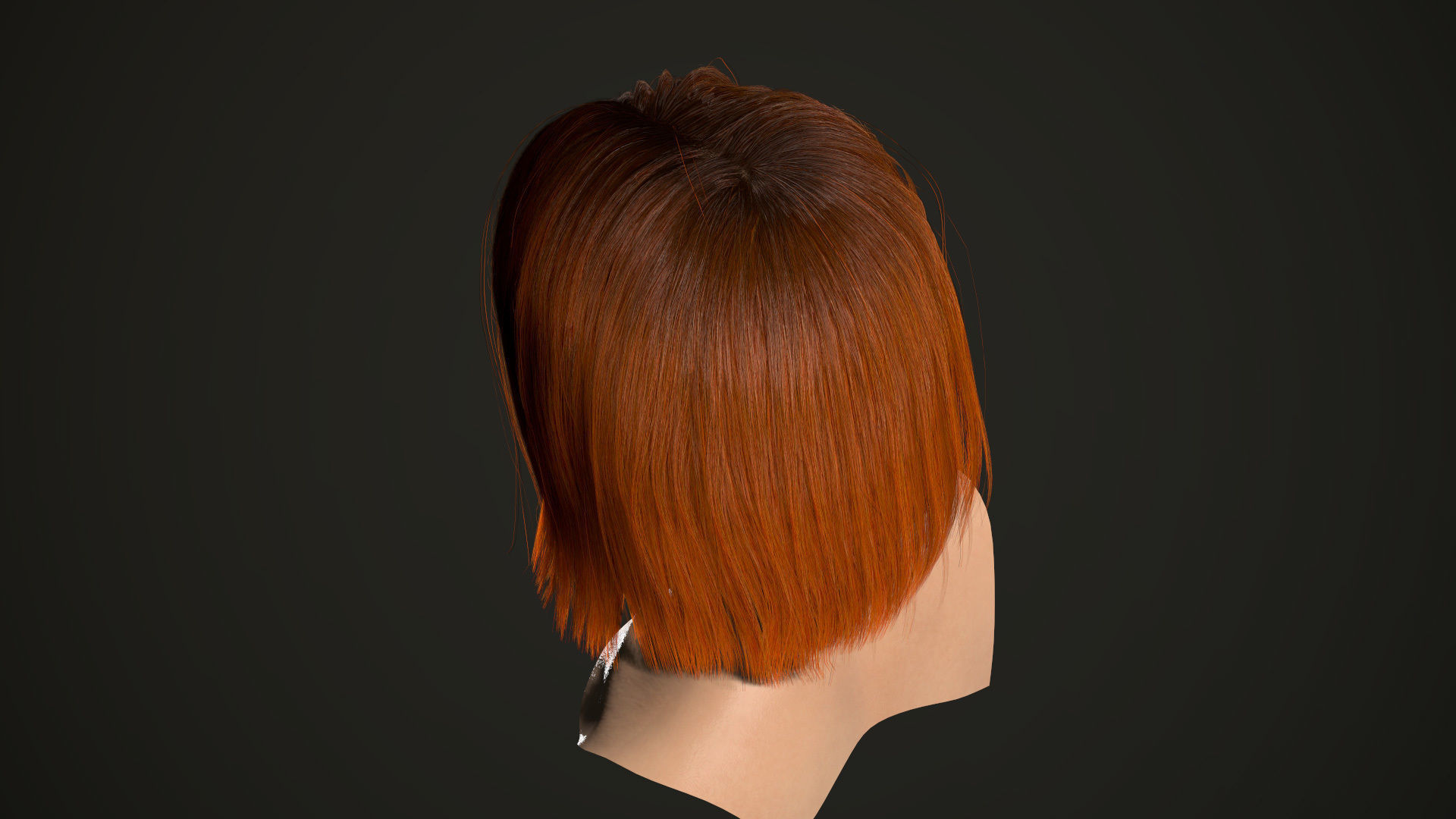 PBR realtime stylized hair for Abella plus UE4 project Low-poly 3D model_47