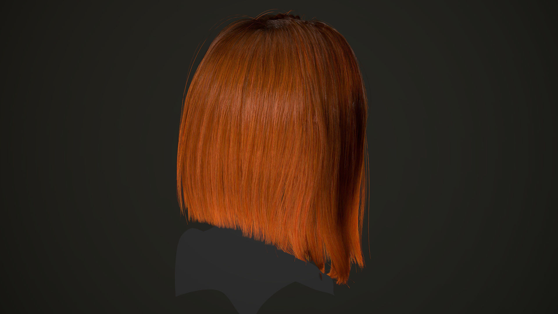 PBR realtime stylized hair for Abella plus UE4 project Low-poly 3D model_25