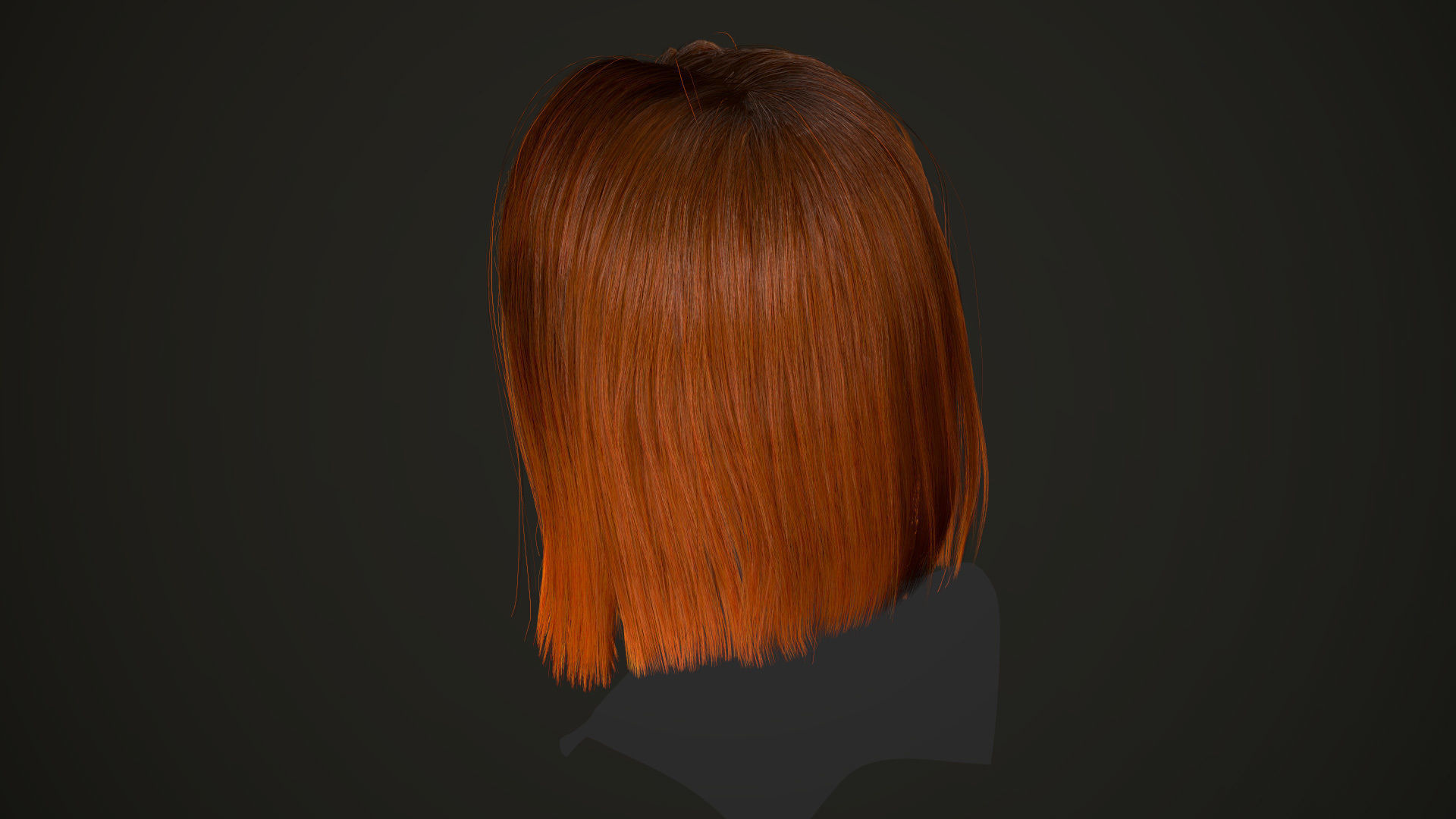 PBR realtime stylized hair for Abella plus UE4 project Low-poly 3D model_37