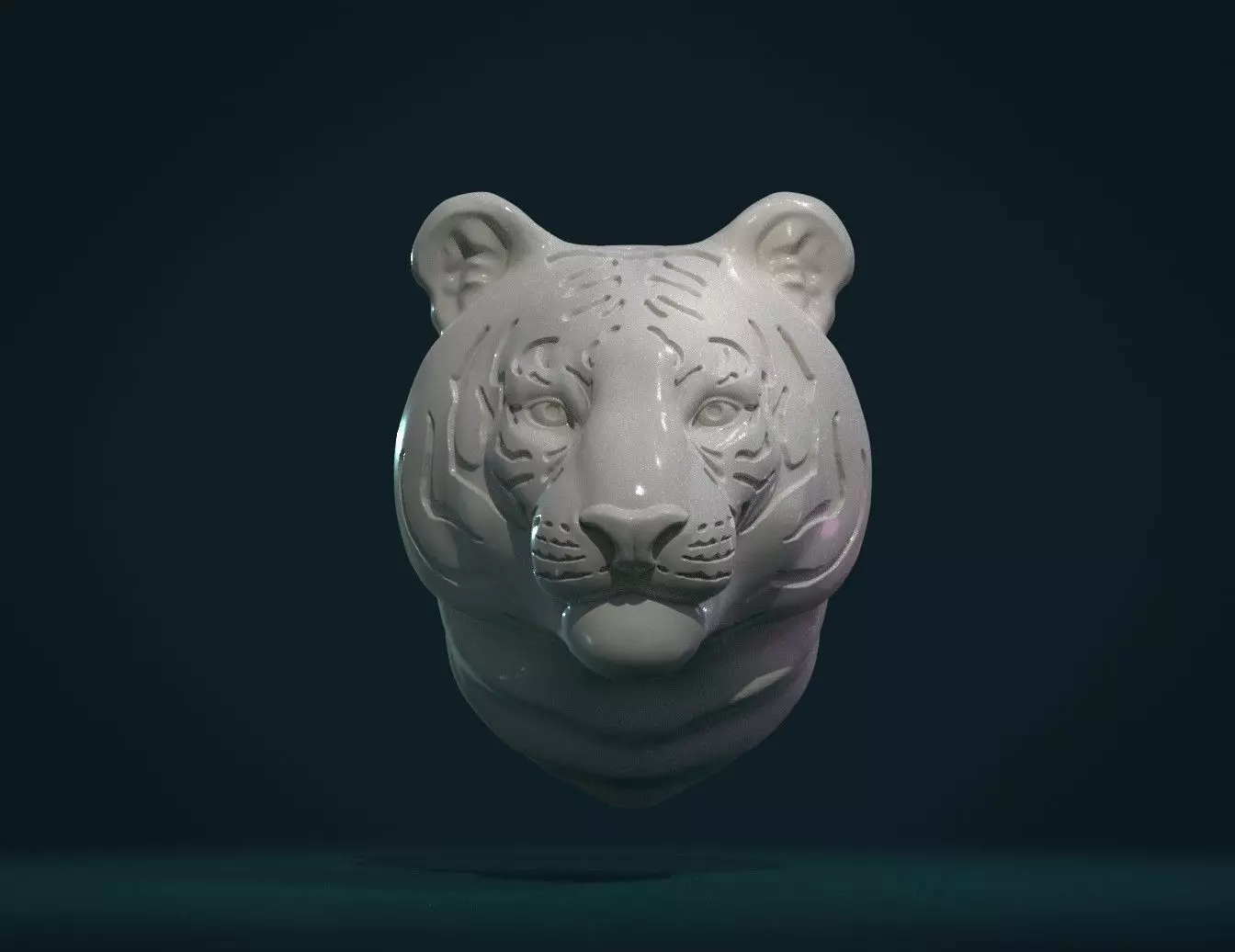 Tiger Head 3D print model