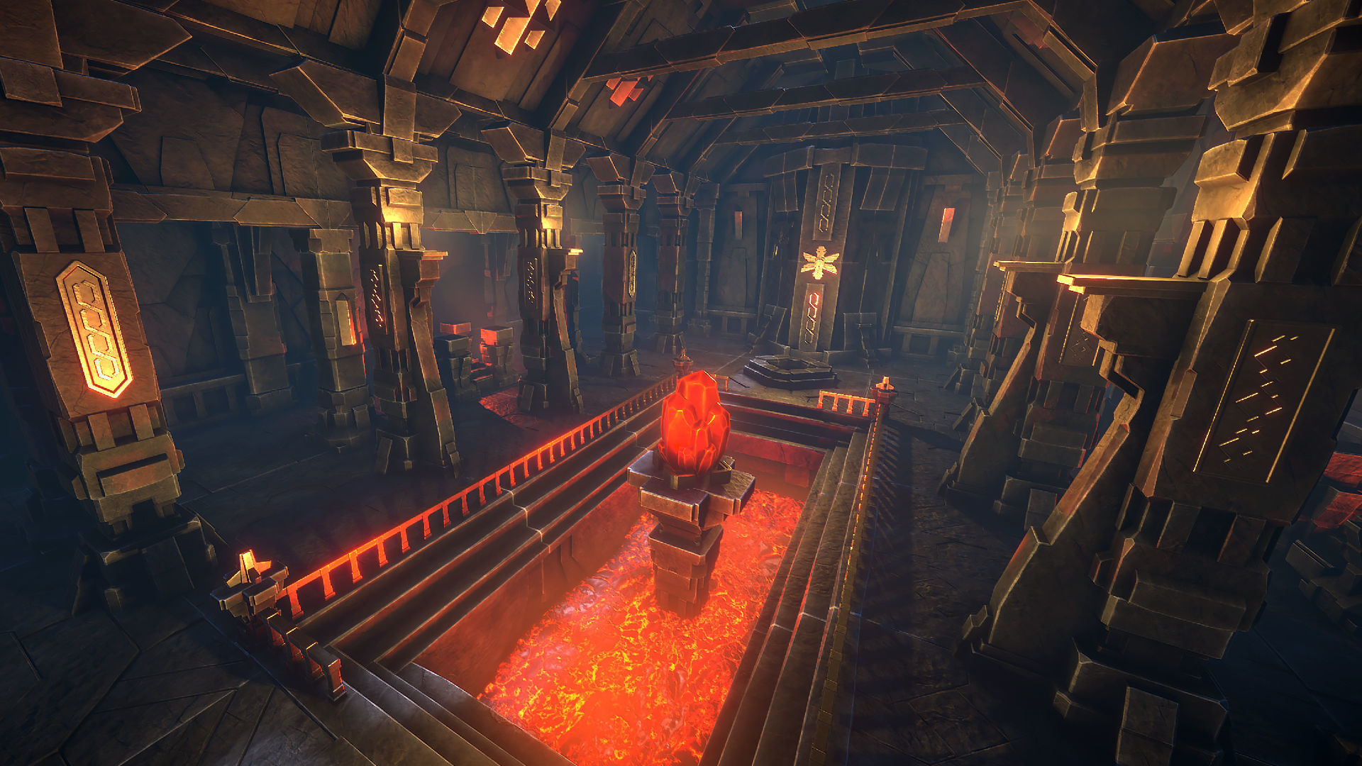 Dwarven ruins Low-poly 3D model_1