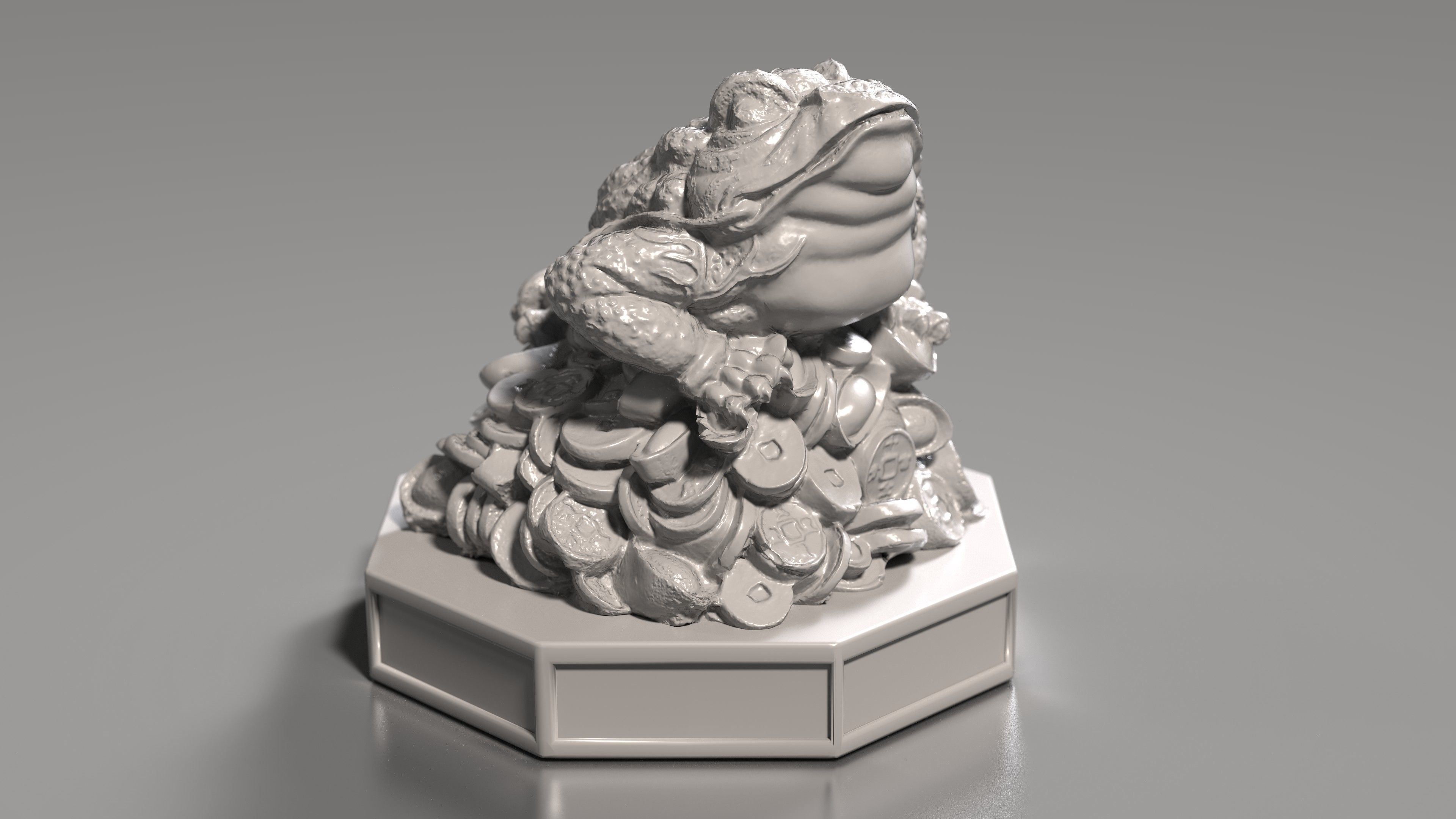 Jin Chan Money Frog Low-poly 3D model_10